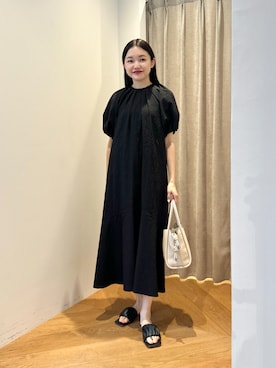 「EMMEL REFINES（エメルリファインズ）のアイテム」を使った、CHIHARAさん（レディース・159cm）の夏コーディネート