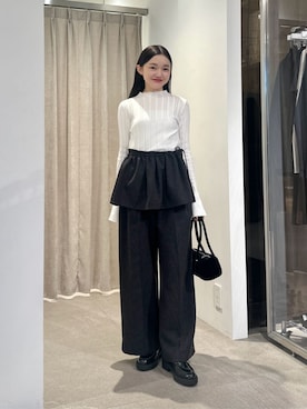 「FABIO RUSCONI（ファビオルスコーニ）のアイテム」を使った、CHIHARAさん（レディース・159cm）の秋コーディネート