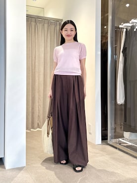 「EMMEL REFINES（エメルリファインズ）のアイテム」を使った、CHIHARAさん（レディース・159cm）の夏コーディネート