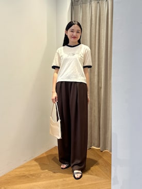 「EMMEL REFINES（エメルリファインズ）のアイテム」を使った、CHIHARAさん（レディース・159cm）の夏コーディネート