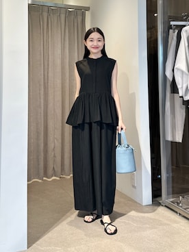「EMMEL REFINES（エメルリファインズ）のアイテム」を使った、CHIHARAさん（レディース・159cm）の夏コーディネート