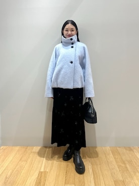 「EMMEL REFINES（エメルリファインズ）のアイテム」を使った、CHIHARAさん（レディース・159cm）の秋コーディネート