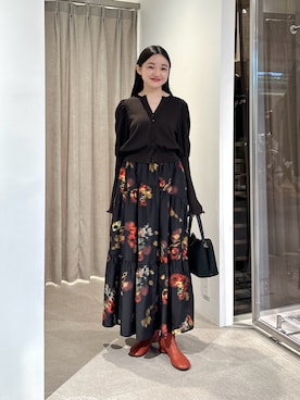 「EMMEL REFINES（エメルリファインズ）のアイテム」を使った、CHIHARAさん（レディース・159cm）の夏コーディネート