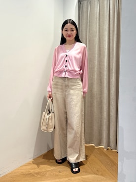 「EMMEL REFINES（エメルリファインズ）のアイテム」を使った、CHIHARAさん（レディース・159cm）の夏コーディネート