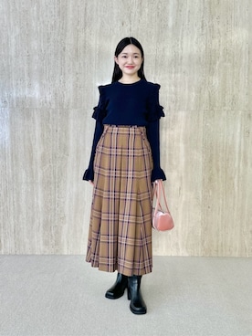 「EMMEL REFINES（エメルリファインズ）のアイテム」を使った、CHIHARAさん（レディース・159cm）の夏コーディネート