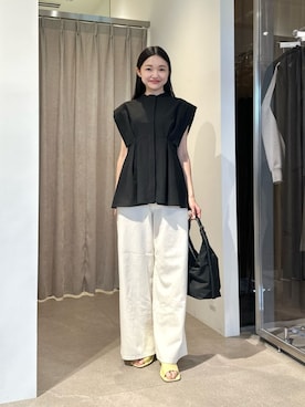 「EMMEL REFINES（エメルリファインズ）のアイテム」を使った、CHIHARAさん（レディース・159cm）の夏コーディネート
