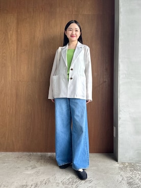 「EMMEL REFINES（エメルリファインズ）のアイテム」を使った、CHIHARAさん（レディース・159cm）の夏コーディネート