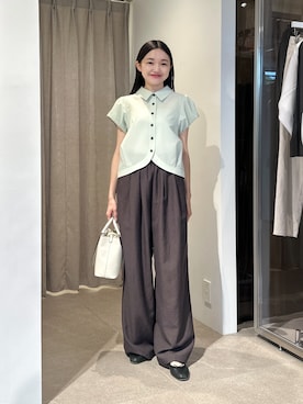 「EMMEL REFINES（エメルリファインズ）のアイテム」を使った、CHIHARAさん（レディース・159cm）の夏コーディネート