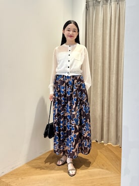 「EMMEL REFINES（エメルリファインズ）のアイテム」を使った、CHIHARAさん（レディース・159cm）の夏コーディネート
