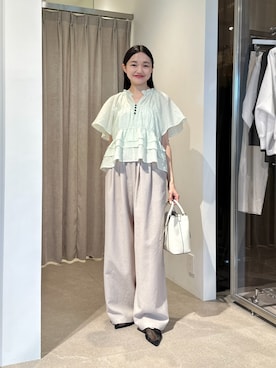 「EMMEL REFINES（エメルリファインズ）のアイテム」を使った、CHIHARAさん（レディース・159cm）の夏コーディネート