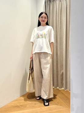 「EMMEL REFINES（エメルリファインズ）のアイテム」を使った、CHIHARAさん（レディース・159cm）の夏コーディネート
