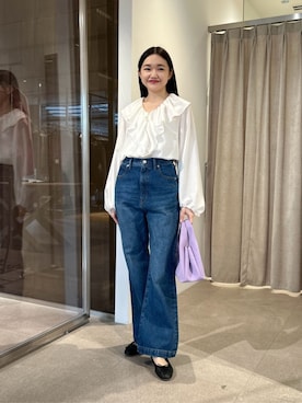 「EMMEL REFINES（エメルリファインズ）のアイテム」を使った、CHIHARAさん（レディース・159cm）の夏コーディネート