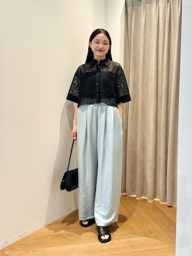 「EMMEL REFINES（エメルリファインズ）のアイテム」を使った、CHIHARAさん（レディース・159cm）の夏コーディネート