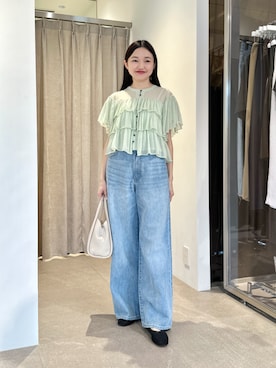「EMMEL REFINES（エメルリファインズ）のアイテム」を使った、CHIHARAさん（レディース・159cm）の夏コーディネート