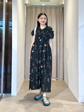 「EMMEL REFINES（エメルリファインズ）のアイテム」を使った、CHIHARAさん（レディース・159cm）の夏コーディネート