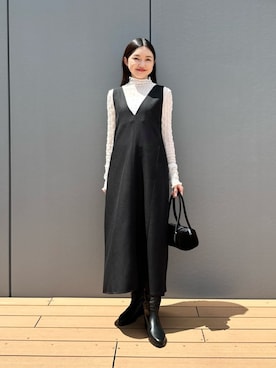 「EMMEL REFINES（エメルリファインズ）のアイテム」を使った、CHIHARAさん（レディース・159cm）の夏コーディネート