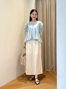 「EMMEL REFINES（エメルリファインズ）のアイテム」を使った、CHIHARAさん（レディース・159cm）の夏コーディネート