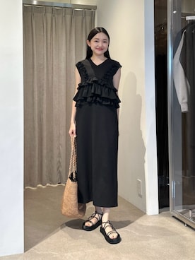 「EMMEL REFINES（エメルリファインズ）のアイテム」を使った、CHIHARAさん（レディース・159cm）の夏コーディネート