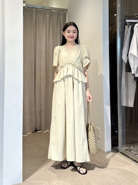 「EMMEL REFINES（エメルリファインズ）のアイテム」を使った、CHIHARAさん（レディース・159cm）の夏コーディネート