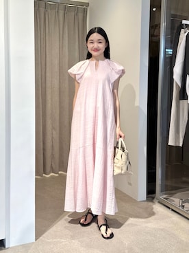 「EMMEL REFINES（エメルリファインズ）のアイテム」を使った、CHIHARAさん（レディース・159cm）の夏コーディネート