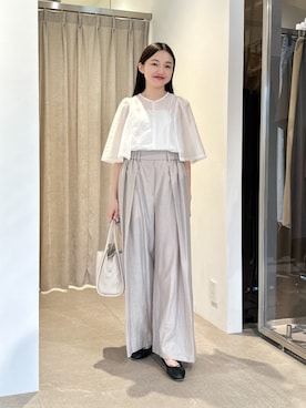 「EMMEL REFINES（エメルリファインズ）のアイテム」を使った、CHIHARAさん（レディース・159cm）の夏コーディネート