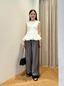 「EMMEL REFINES（エメルリファインズ）のアイテム」を使った、CHIHARAさん（レディース・159cm）の夏コーディネート
