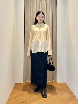 「EMMEL REFINES（エメルリファインズ）のアイテム」を使った、CHIHARAさん（レディース・159cm）の秋コーディネート