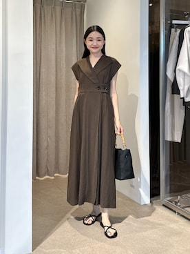 「EMMEL REFINES（エメルリファインズ）のアイテム」を使った、CHIHARAさん（レディース・159cm）の夏コーディネート