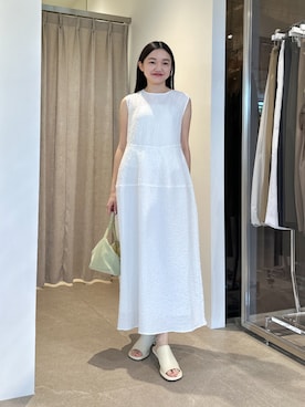 「EMMEL REFINES（エメルリファインズ）のアイテム」を使った、CHIHARAさん（レディース・159cm）の夏コーディネート