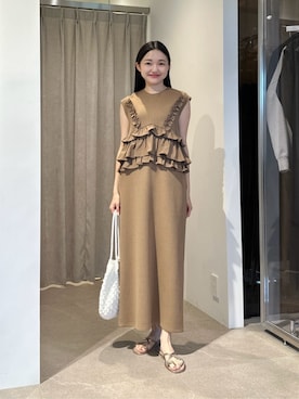 「EMMEL REFINES（エメルリファインズ）のアイテム」を使った、CHIHARAさん（レディース・159cm）の夏コーディネート