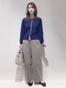 「grove（グローブ）のアイテム（パンツ）」を使った、hitomiさん（レディース・159cm）の春コーディネート