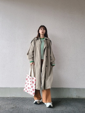「Coming soon…」｜「アイテム（トレンチコート）」を使った、ARINA / 杉本侑菜さん（レディース・163cm）の春コーディネート