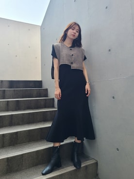 「Crisp（クリスプ）のアイテム（ワンピース/ドレス）」を使った、ARINA / 杉本侑菜さん（レディース・163cm）の夏コーディネート