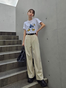 「LHME（エルエイチエムイー）のアイテム」を使った、ARINA / 杉本侑菜さん（レディース・163cm）の夏コーディネート