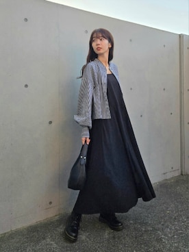 「Dr. Martens（ドクターマーチン）のアイテム」を使った、ARINA / 杉本侑菜さん（骨格ウェーブ・レディース・163cm）の秋コーディネート