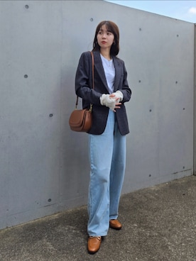 「アイテム（リング）」を使った、ARINA / 杉本侑菜さん（レディース・163cm）の秋コーディネート