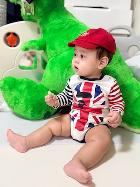 「A BATHING APE（アベイシングエイプ）のアイテム」を使った、Beko ちゃんさん（キッズ・70cm）の秋コーディネート