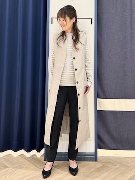 「オフィスカジュアル」｜「アイテム（ワンピース）」を使った、Orikaさん（レディース・154cm）の冬コーディネート