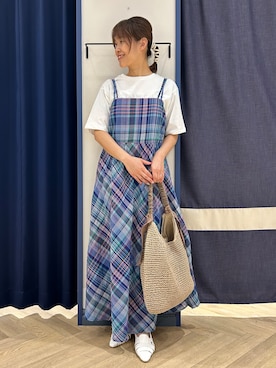 「Sunauna（スーナウーナ）のアイテム」を使った、Orikaさん（レディース・154cm）の春コーディネート