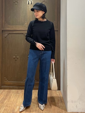 「アイテム（キャスケット）」を使った、yさん（レディース・155cm）の冬コーディネート