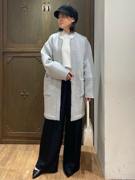 「アイテム（キャスケット）」を使った、yさん（レディース・155cm）の冬コーディネート