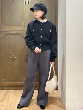 「アイテム（キャスケット）」を使った、yさん（レディース・155cm）の冬コーディネート
