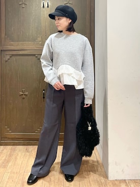 「アイテム（キャスケット）」を使った、yさん（レディース・155cm）の冬コーディネート