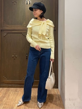 「アイテム（キャスケット）」を使った、yさん（レディース・155cm）の冬コーディネート