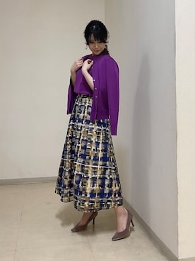 「UNTITLED（アンタイトル）のアイテム（スカート）」を使った、watanabeさん（レディース・153cm）の秋コーディネート