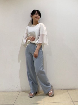 「UNTITLED（アンタイトル）のアイテム」を使った、watanabeさん（レディース・153cm）の夏コーディネート