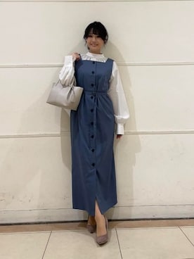 「UNTITLED（アンタイトル）のアイテム（ワンピース/ドレス）」を使った、watanabeさん（レディース・153cm）の冬コーディネート