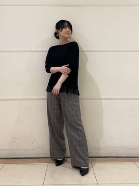 「UNTITLED（アンタイトル）のアイテム」を使った、watanabeさん（レディース・153cm）の秋コーディネート