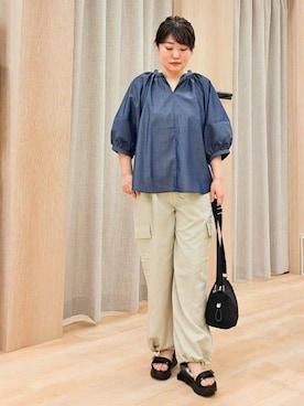 「Lee（リー）のアイテム（ショルダーバッグ）」を使った、ふるさん（レディース・157cm）の春コーディネート