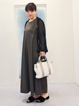 「Lee（リー）のアイテム（トートバッグ）」を使った、ふるさん（レディース・157cm）の夏コーディネート